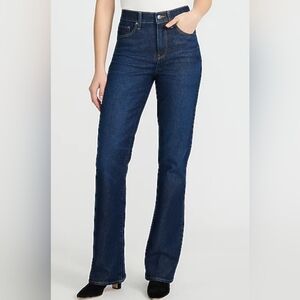 Express Dark Blue Boot Cut High Waist Women's Jeans C48